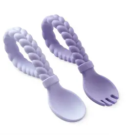 Itzy Ritzy Sweeties Fork + Spoon Set Purple