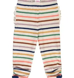 RuffleButts Sunrise Rainbow Stripe Bow Legging