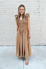 entro Miley Dress in Tan