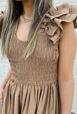 entro Miley Dress in Tan