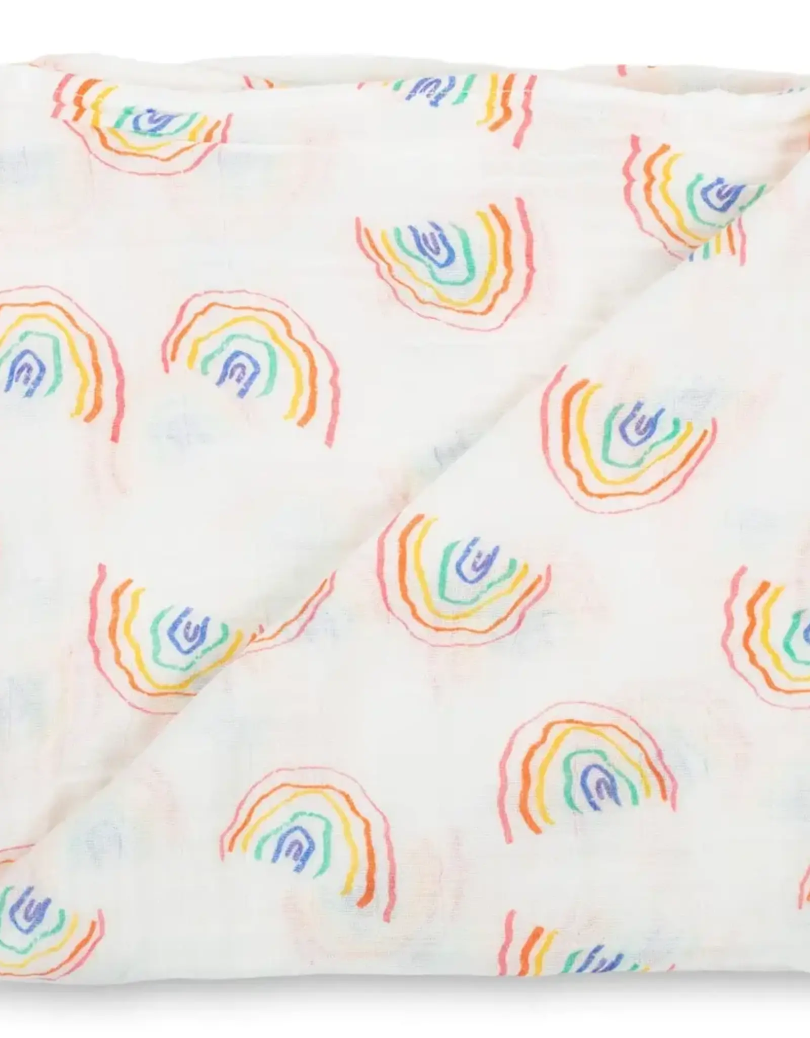 Somewhere Over The Rainbow Baby Swaddle Blanket