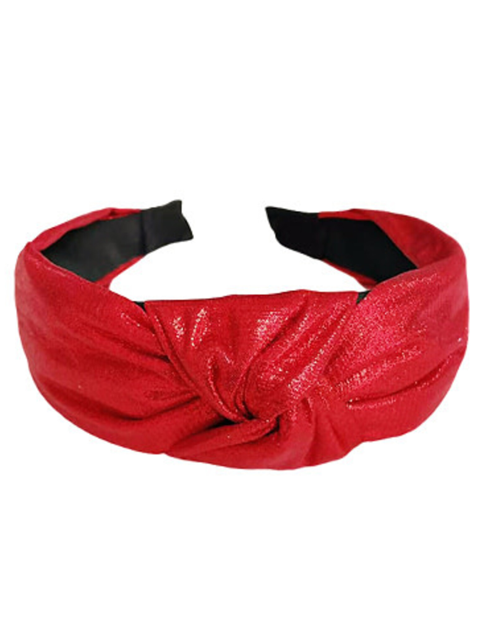 Metallic Knot Headband in Red
