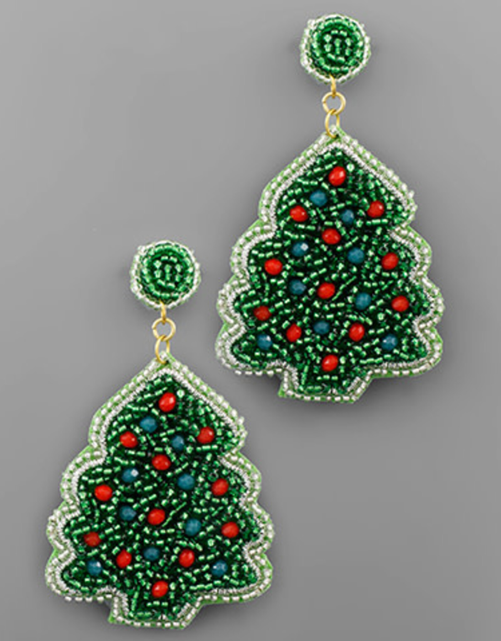 Christmas Tree Bead Earring