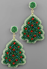 Christmas Tree Bead Earring