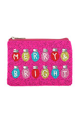 Christmas “Merry and Bright” Coin Pouch
