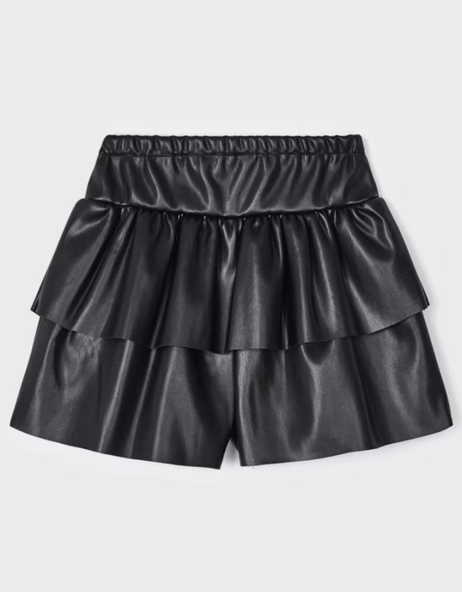 Mayoral Lexi Faux Leather Skort in Black