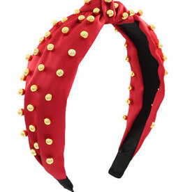 Ball Deco Headband in Red