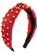Ball Deco Headband in Red