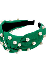 Pearl Knot Headband in Green