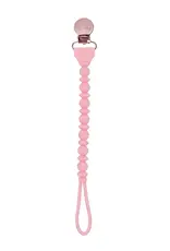 Itzy Ritzy Sweetie Strap™ Silicone One-Piece Pacifier Clips Pink Beaded