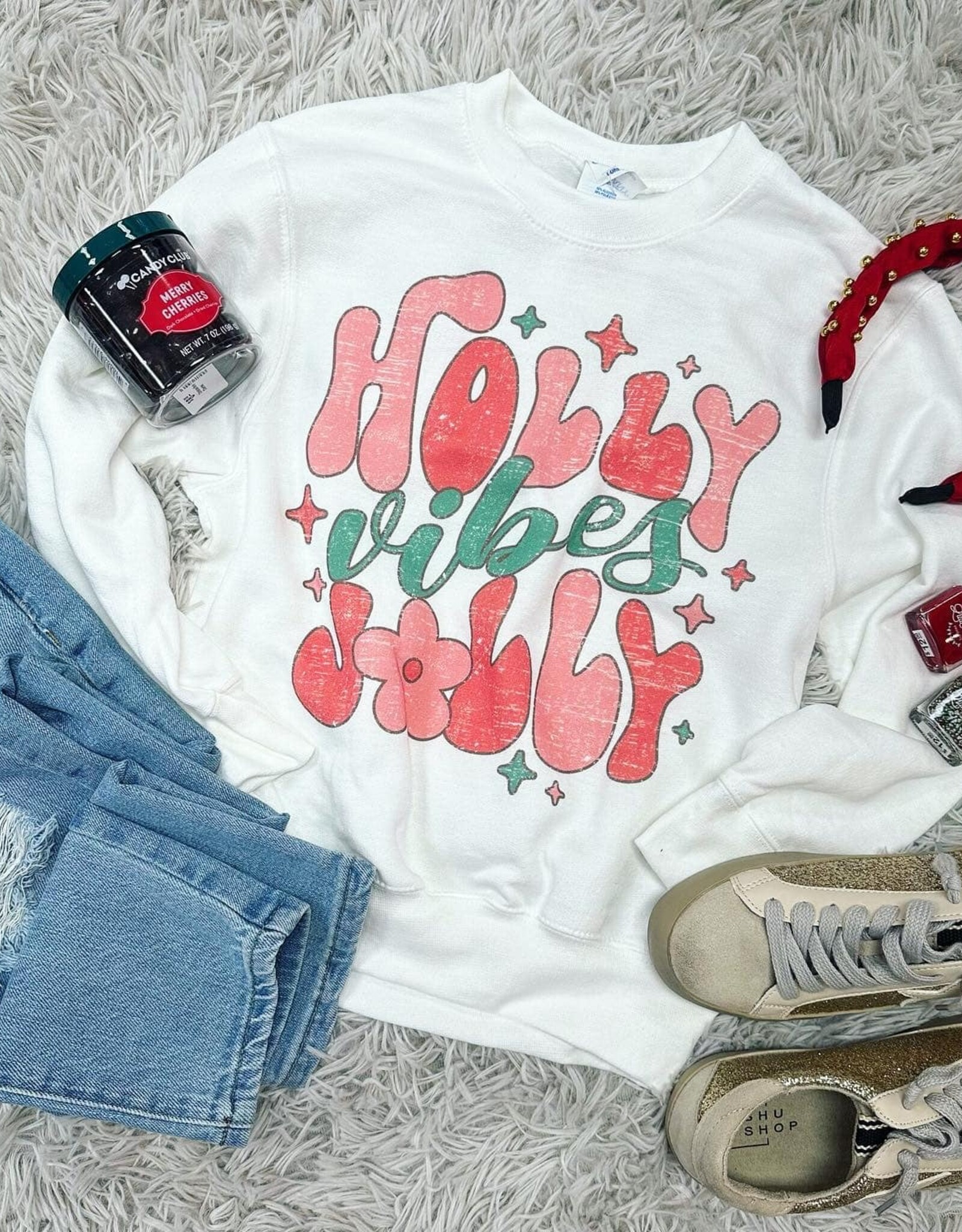 Holly Jolly Vibes Christmas Sweatshirt
