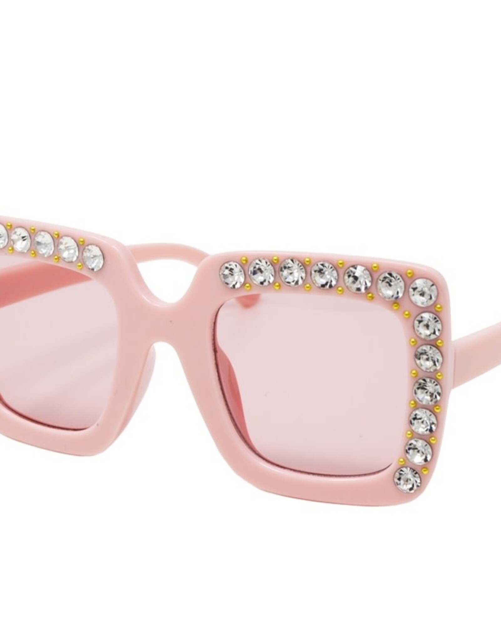 Zomi Gems Pink Square Crystals Sunglasses