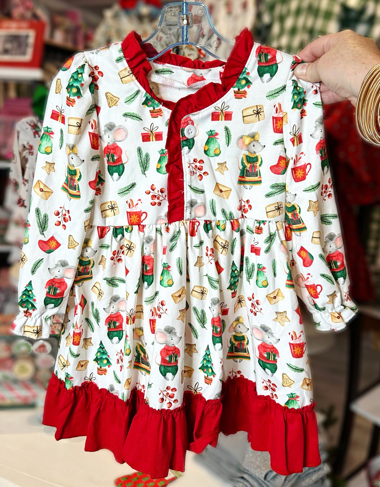 Honeydew Merry Mouse Christmas Dress