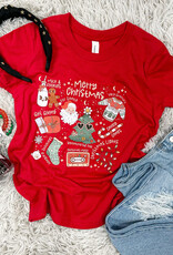 Christmas Collage Tee in Red