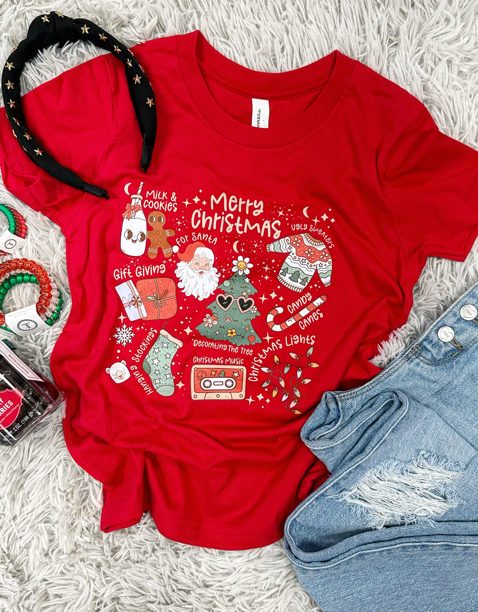 Christmas Collage Tee in Red