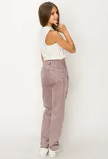 Tractr High Rise Weekender Pant in Mauve