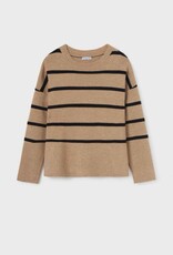 Mayoral Kaley Sweater in Tan/Black Stripe