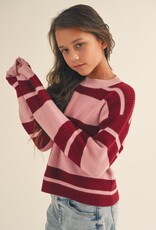 Carmen Sweater in Red Stripe