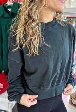 HYFVE Carmen Crop Sweater in Black