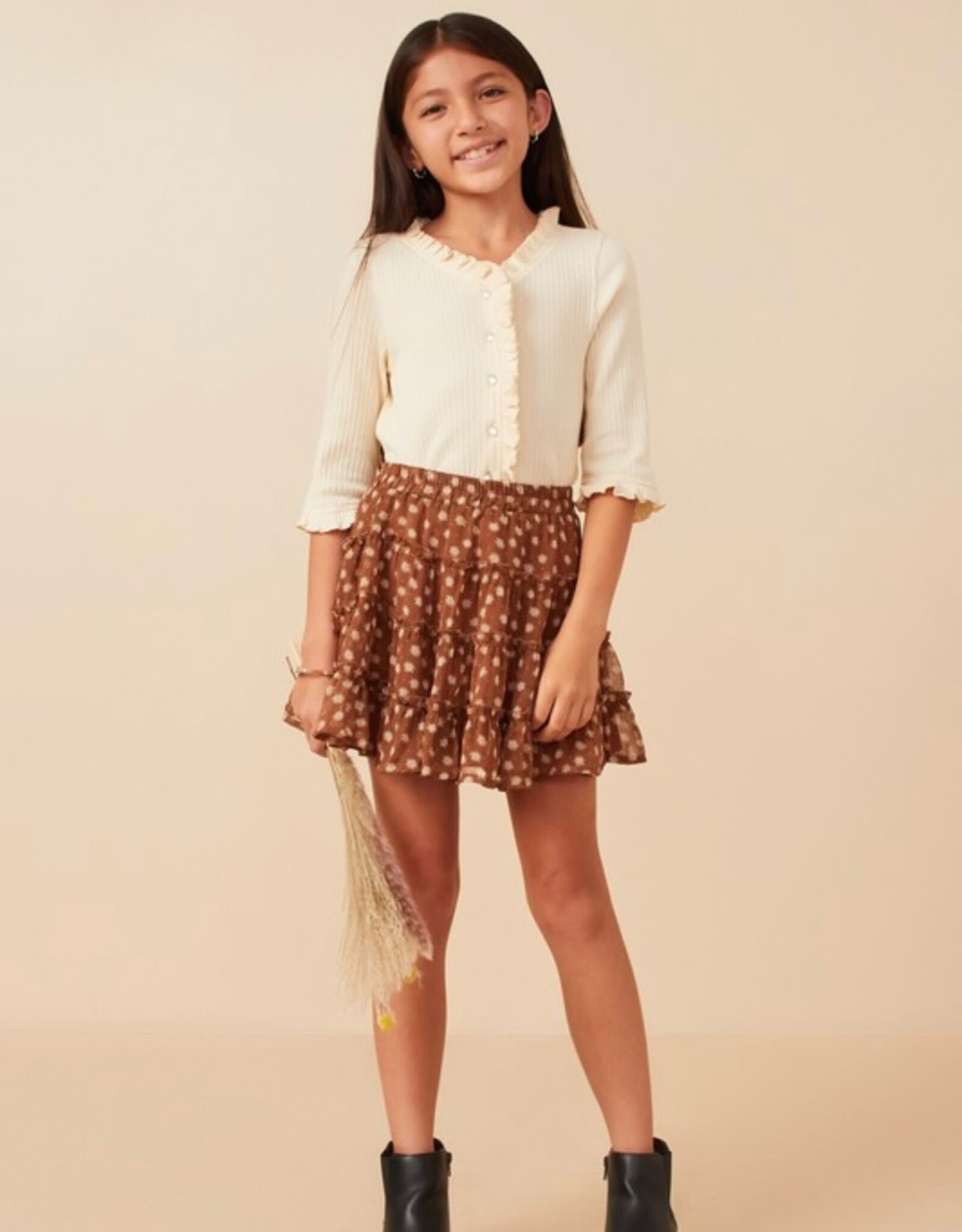 Hayden Emerson Skirt in Brown Floral