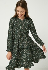 Hayden Sailor Dress in Green Floral