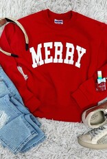 “Merry” Christmas Sweatshirt in Red