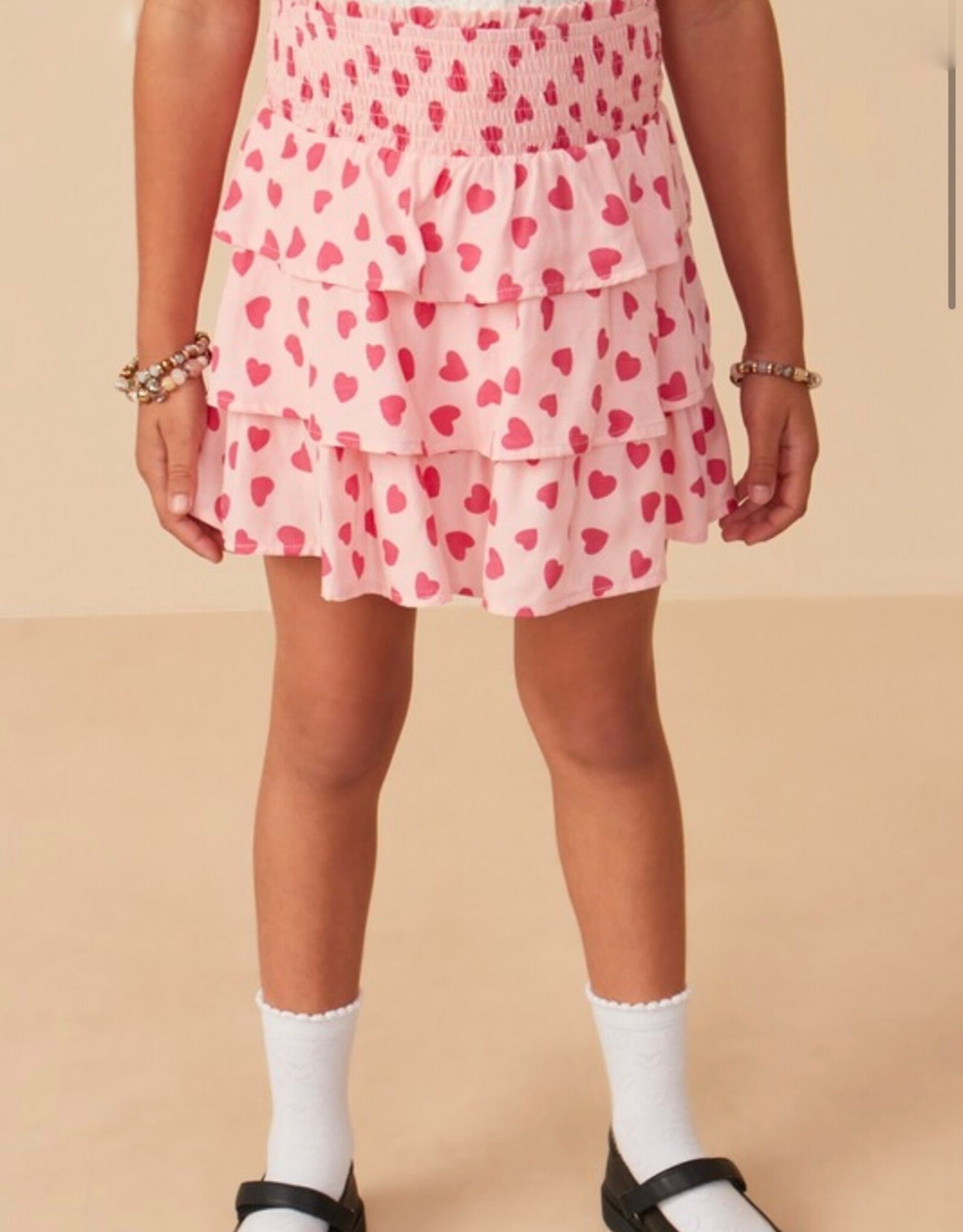 Hayden Kristin Heart Skirt in Pink