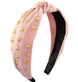 Star Studded Knotted Headband in Blush