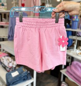 Paper Flower Rib Pocket Short in Candy Pink