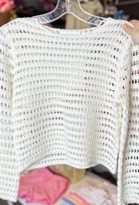 Sadie  & Sage Cassidy Open Knit Sweater in Cream