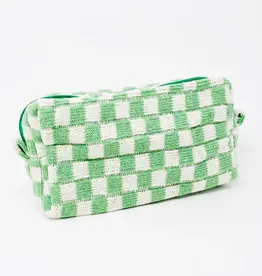 Check Yourself Cosmetic Bag in Green
