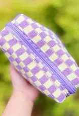 Check Yourself Cosmetic Bag in Lavender