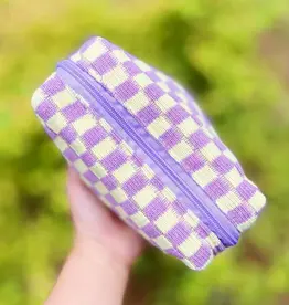 Check Yourself Cosmetic Bag in Lavender
