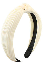 Wrinkle Style Knot Headband in White