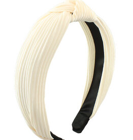 Wrinkle Style Knot Headband in White