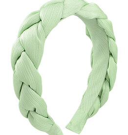 Wide Braid Headband in Mint