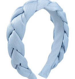 Wide Braid Headband in Blue