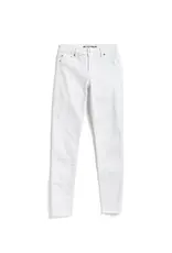 Tractr Diane Mid Rise Basic Skinny in White