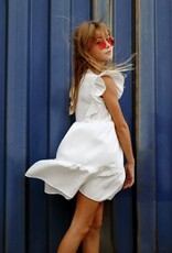 Mini Molly By Molly Bracken Ruffle Dress with Lace in White
