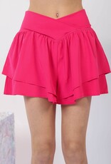 V-Shaped High Waist Short in Hot Pink
