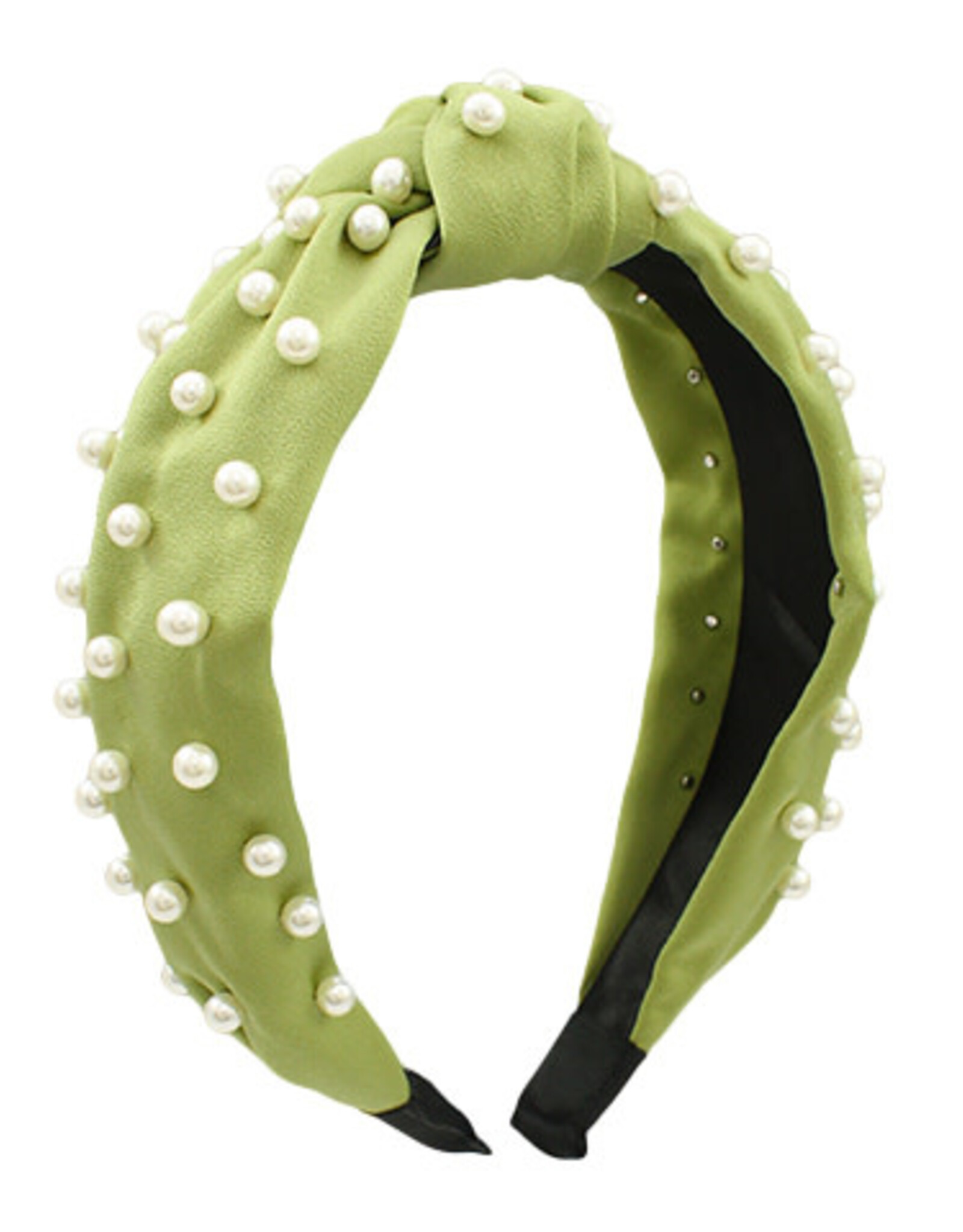 Pearl Knot Headband in Green