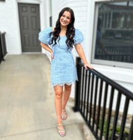 Paige Dress in Blue Lace