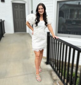 Paige Dress in White Lace