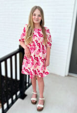 Hayden Nicole Dress in Hot Pink Floral