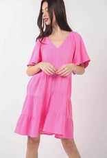 Lillie Dress in Hot Pink