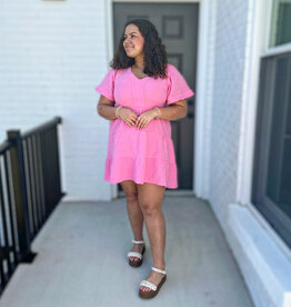 Lillie Dress in Hot Pink