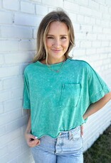 Shannon Pocket Top in Teal