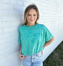 Shannon Pocket Top in Teal