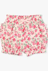 RuffleButts Pink Bodysuit with English Roses Short Set