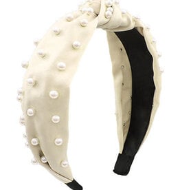 Pearl Knot Headband in Ivory
